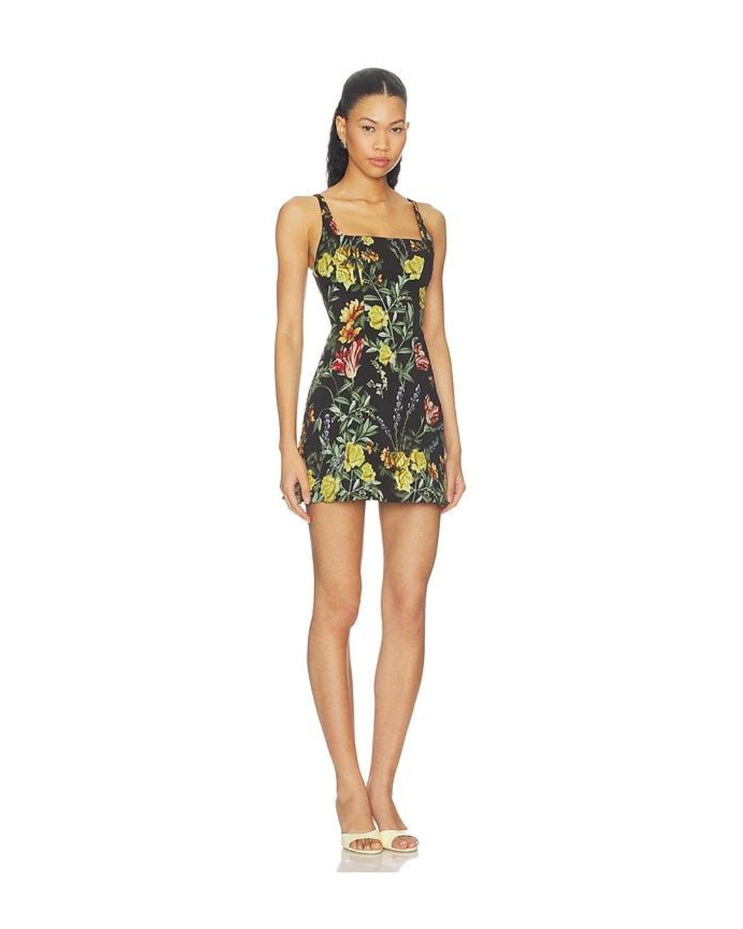 Alice + Olivia Multicolor Julia Scoop Neck Mini Dress