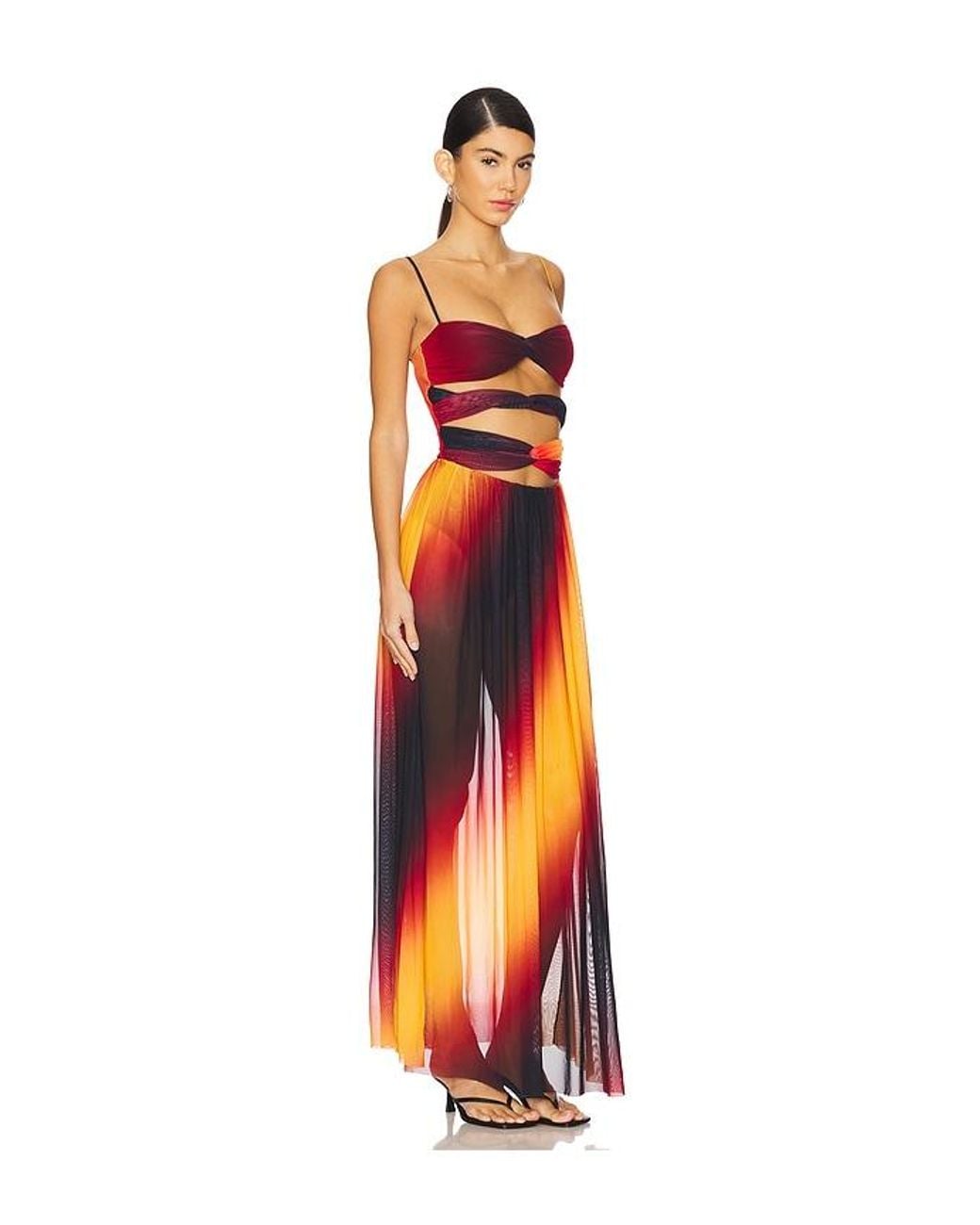 Agua Bendita Orange X Revolve Meeg Maxi Dress
