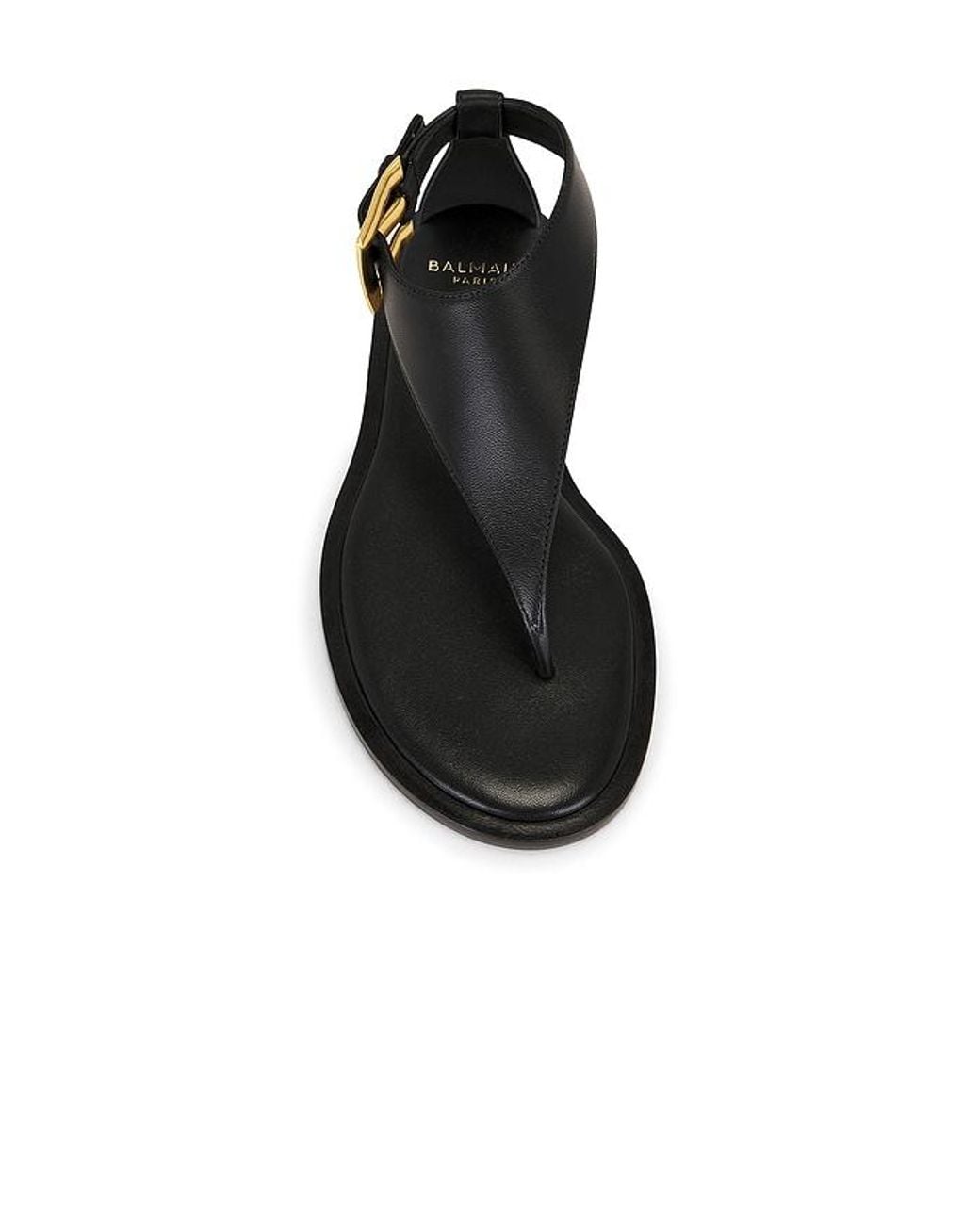 Balmain Black Anthem Thong Sandal