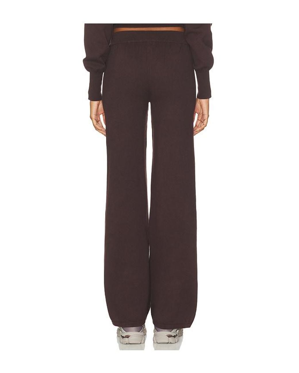 Runaway the Label Brown Heather Wide Leg Knit Pant