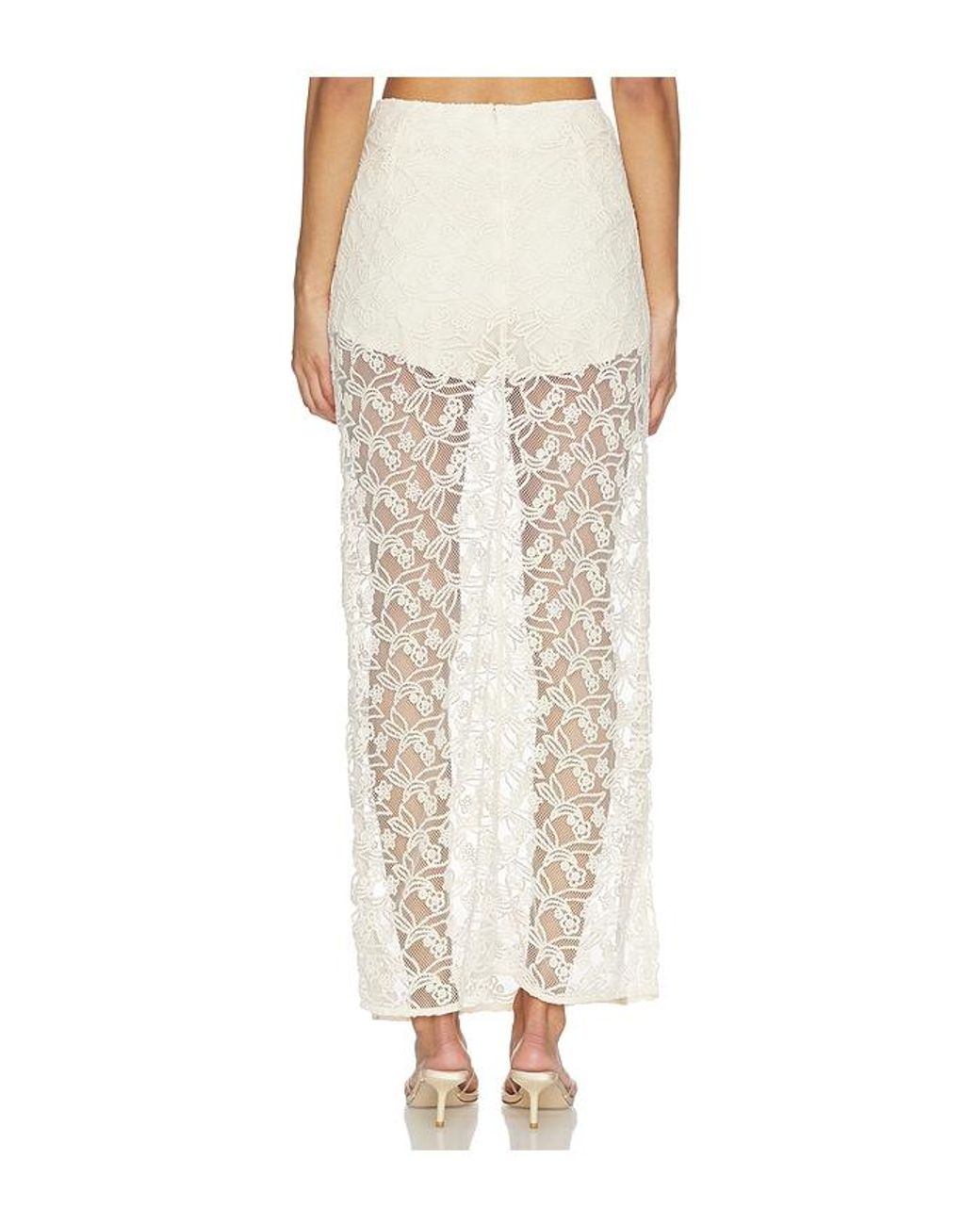 Bardot Natural Venetia Sheer Skirt