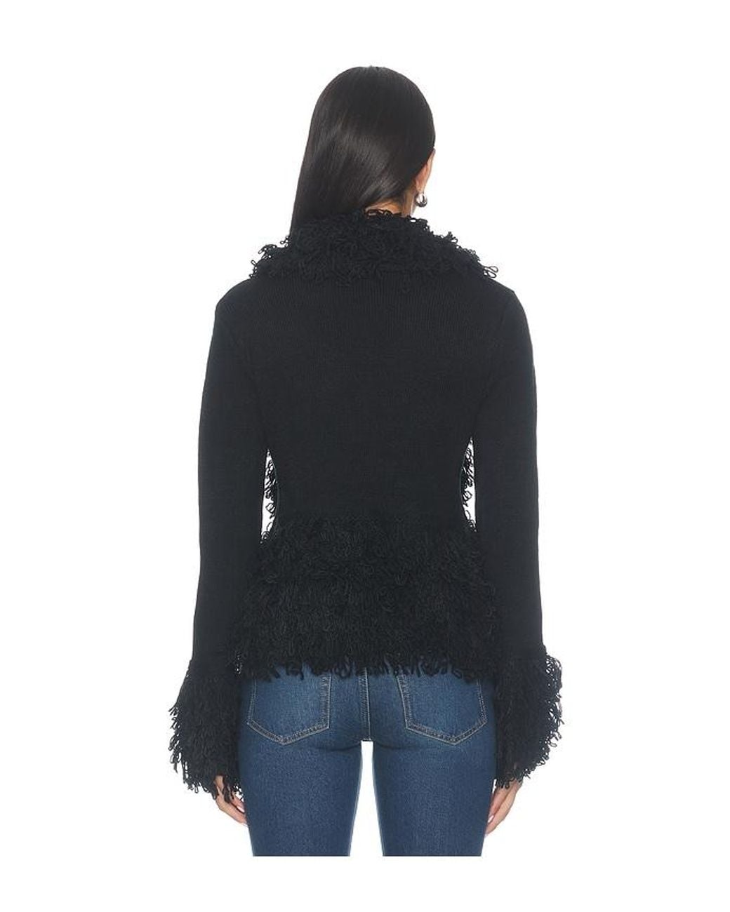 superdown Black Cassindra Shaggy Sweater