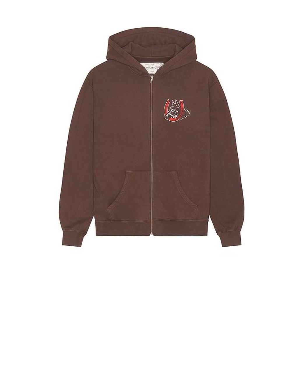 One Of These Days Brown Valley Riders Zip Up Hoodie for men