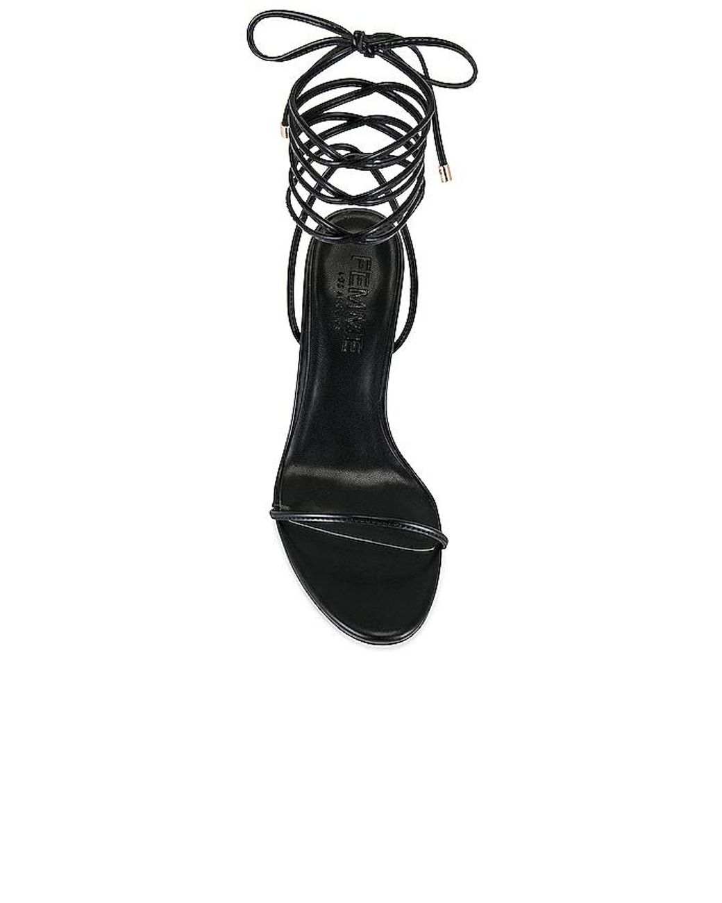 Femme LA Black 3.0 Barely There Lace Up Heel