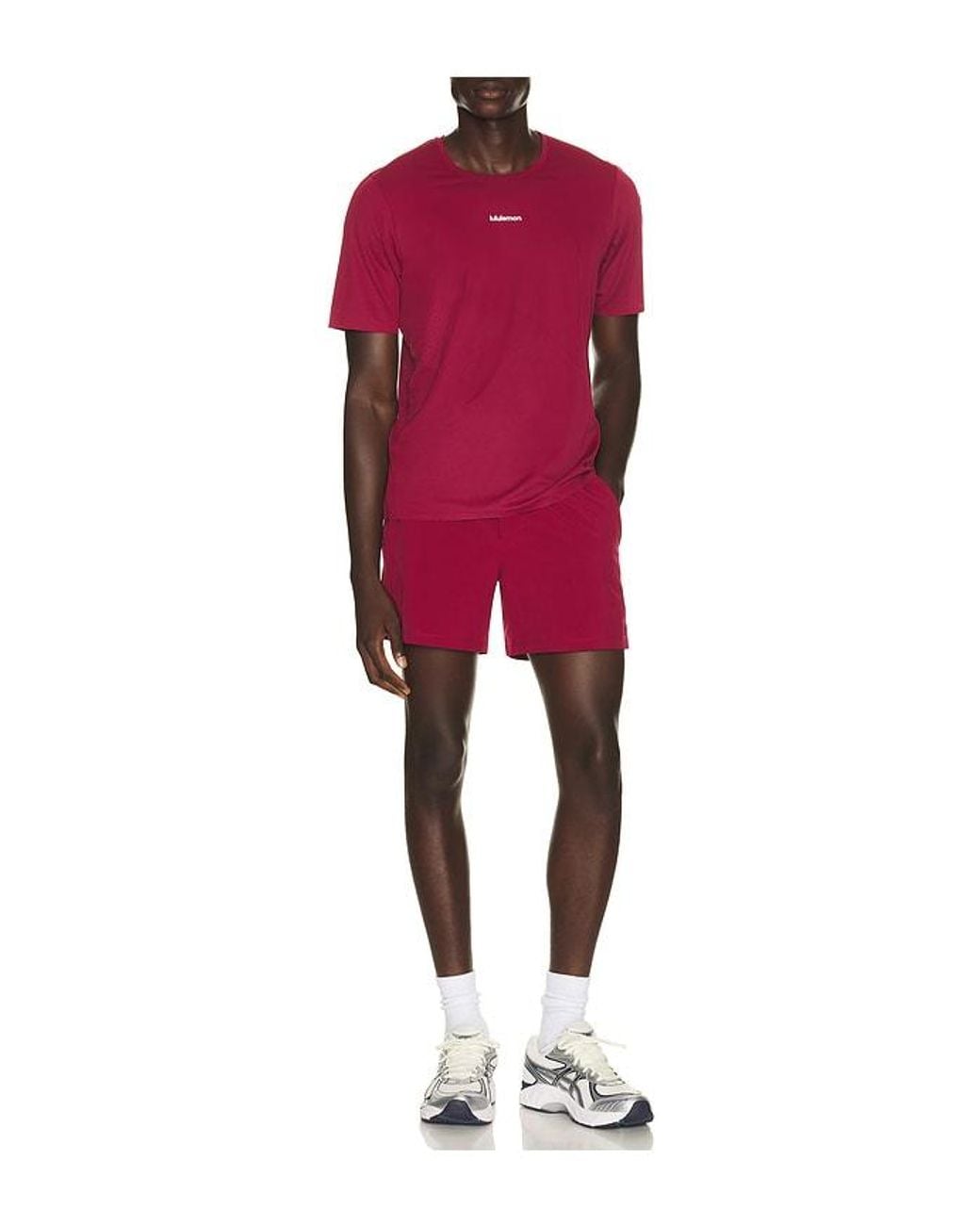 lululemon athletica Red Fast And Free Short Sleeve Shirt for men