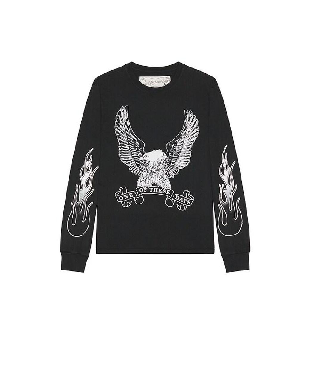 One Of These Days Black An American Original Long Sleeve Tee Shirt for men