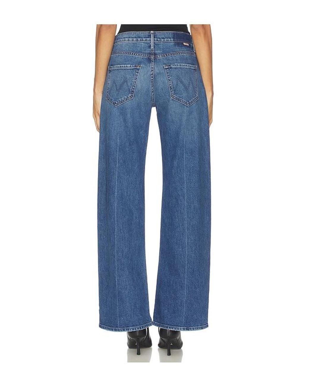 Mother Blue The Mid Rise Lasso Sneak Jeans