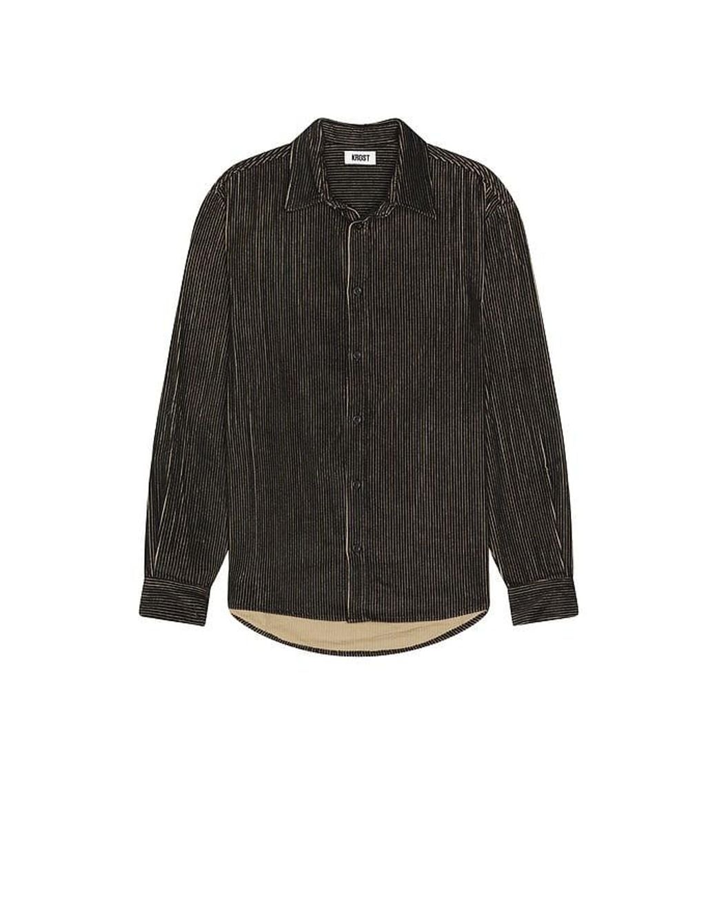 KROST Black Jordan Corduroy Shirt for men