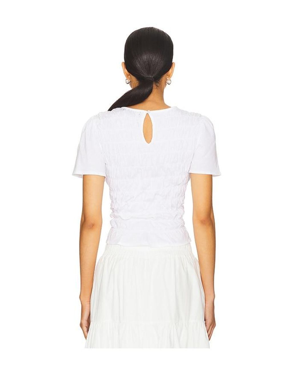 Sanctuary White Better Together Smocked Top