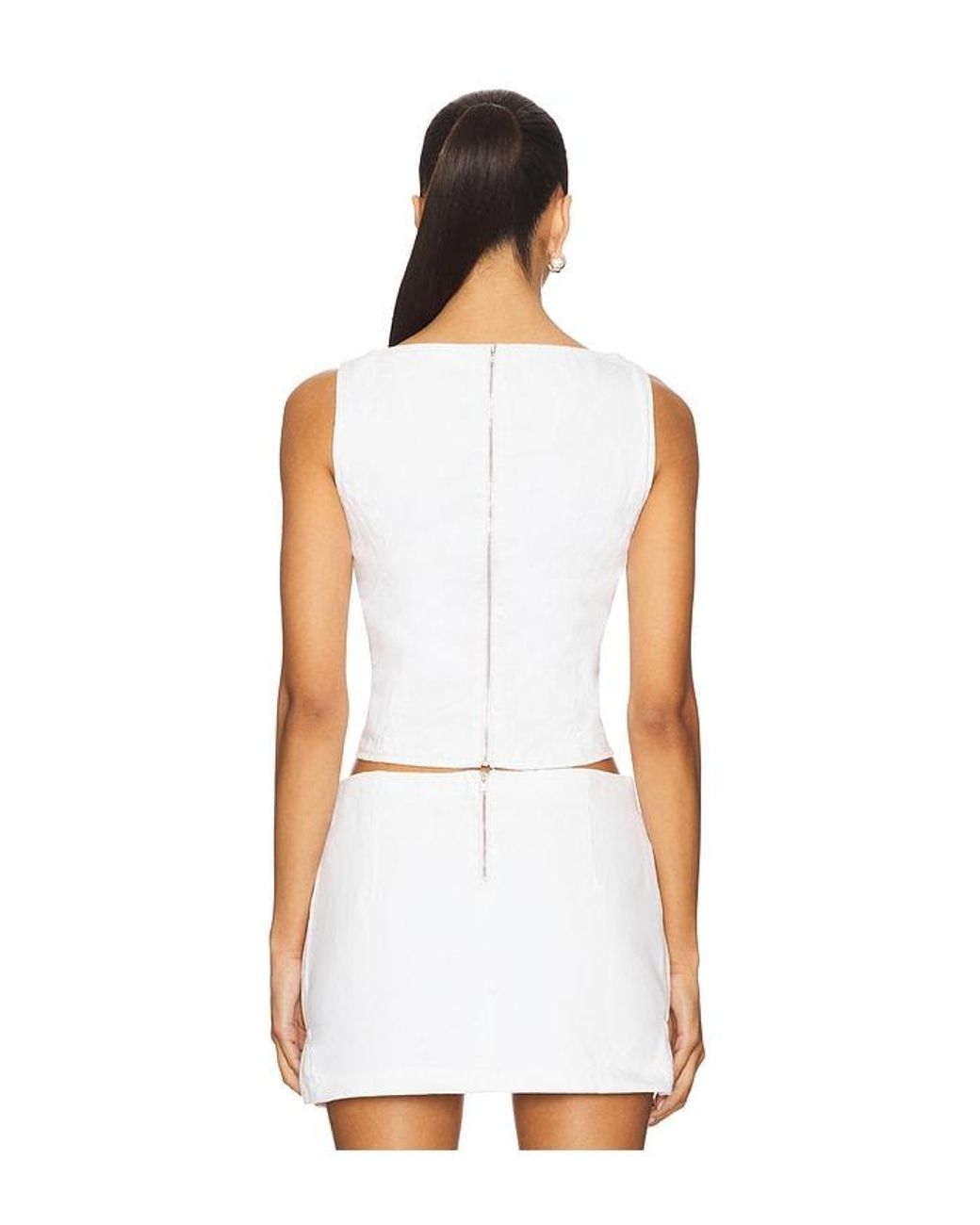 Amanda Uprichard White Lielle Top