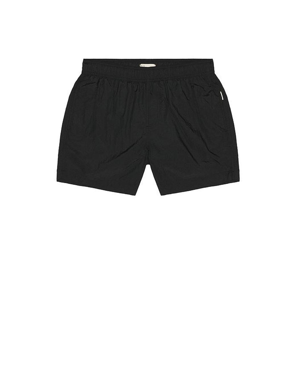 Onia Black Nylon Crinkle 5 Swim Trunk for men