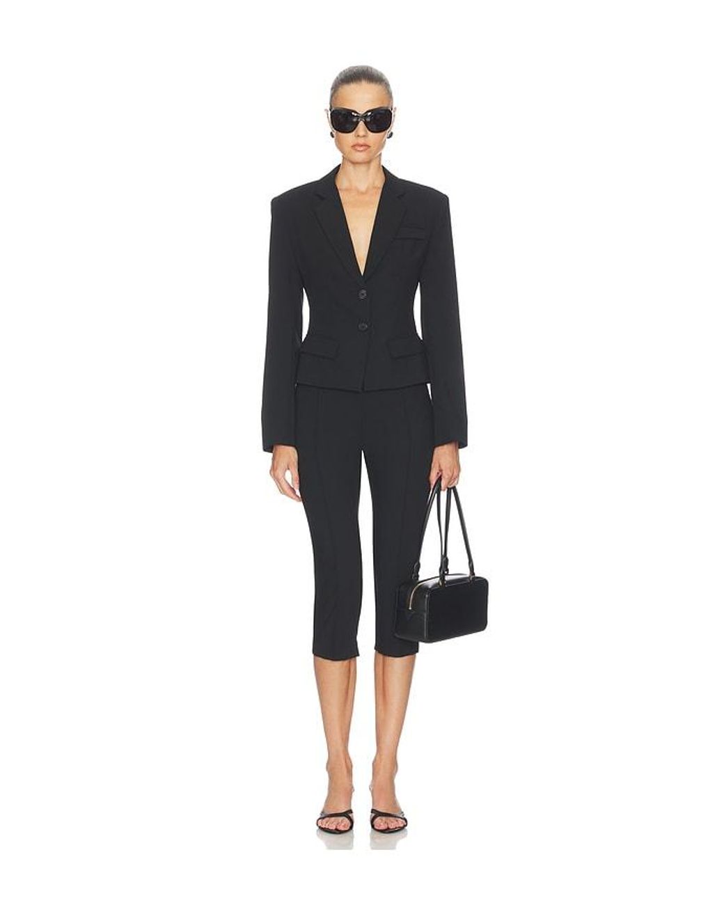 Smythe Black Pintuck Capri