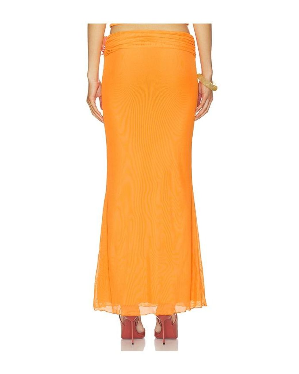 MORE TO COME Orange Yanisha Maxi Skirt