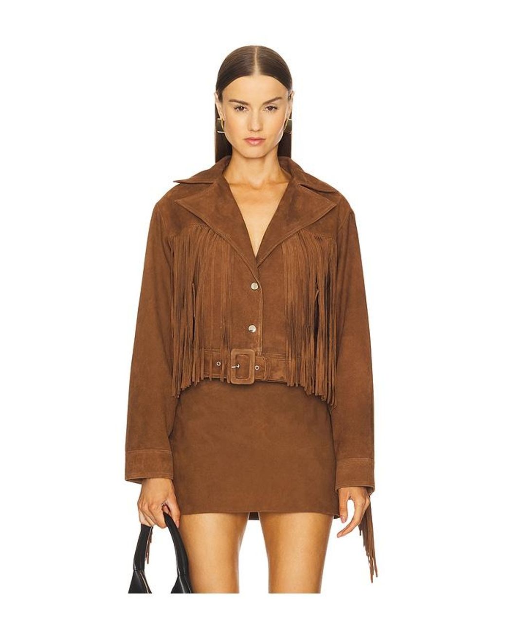 retroféte Brown Vonda Suede Jacket