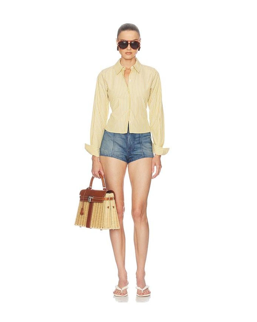Helsa Blue Stripe Poplin Fitted Shirt