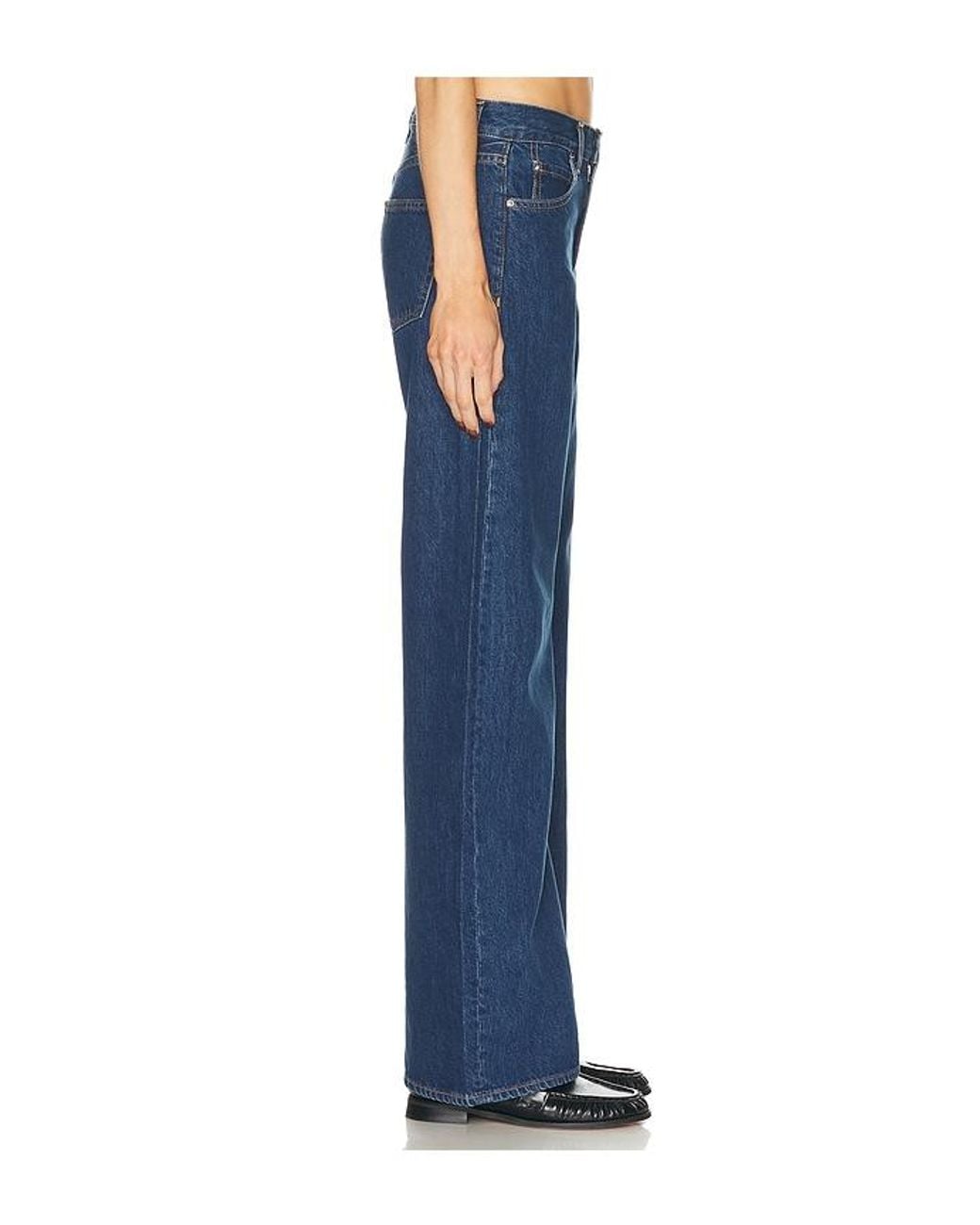 GRLFRND Blue Rory Short Rise Baggy