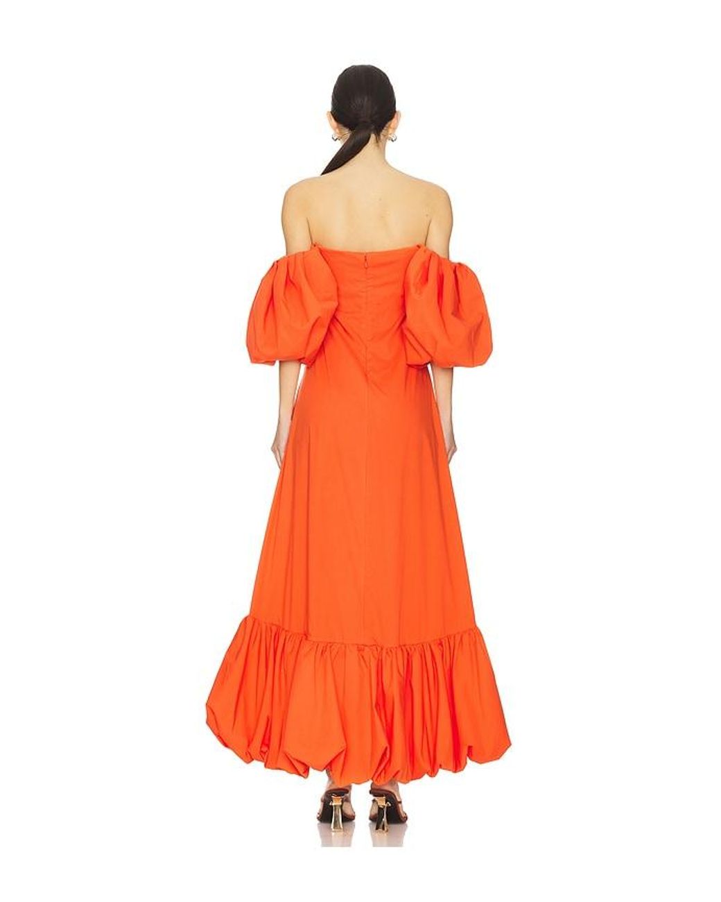 Vestido Midi Lucia En Color Naranja Talla En Caroline Constas de color Orange