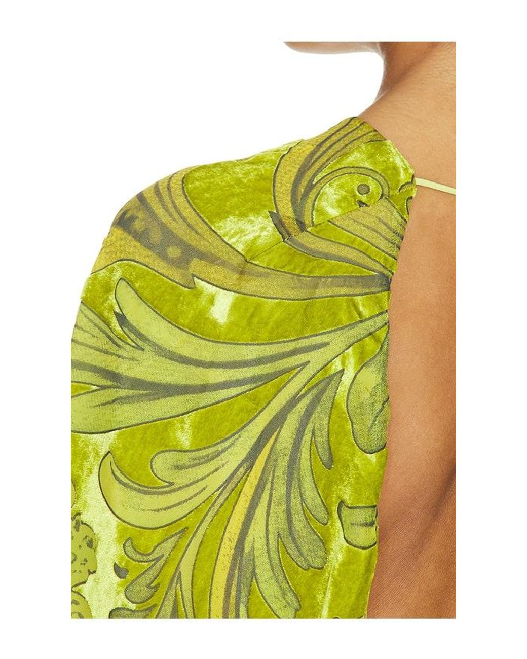 retroféte Yellow Camassi Velvet Dress