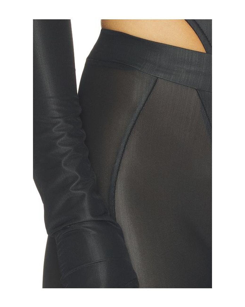 LAQUAN SMITH Black Solid Capri