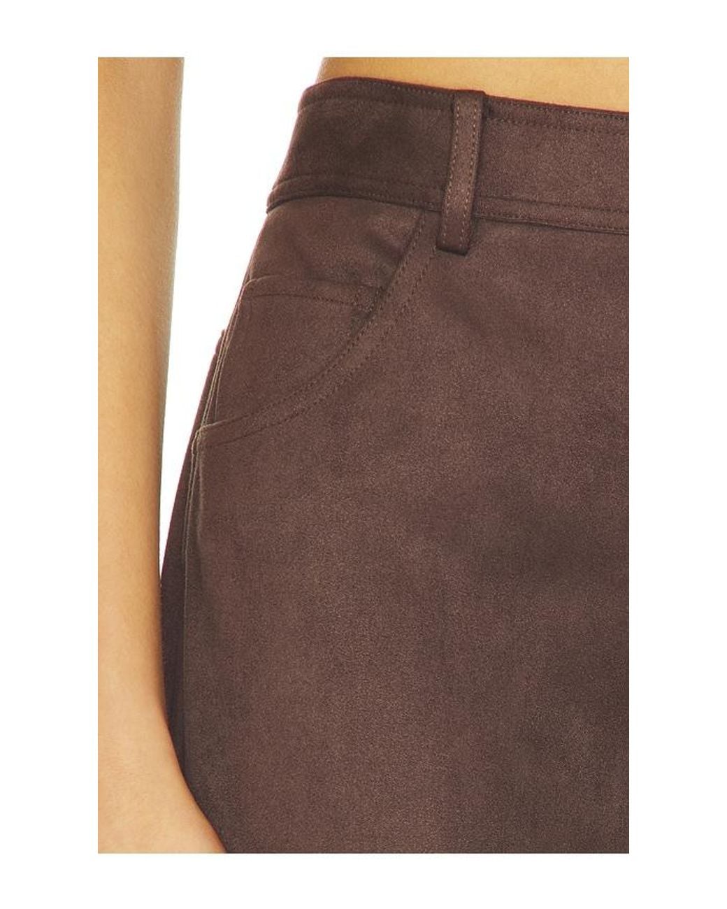 Elodie the Label Brown Etienne Faux Suede Pant