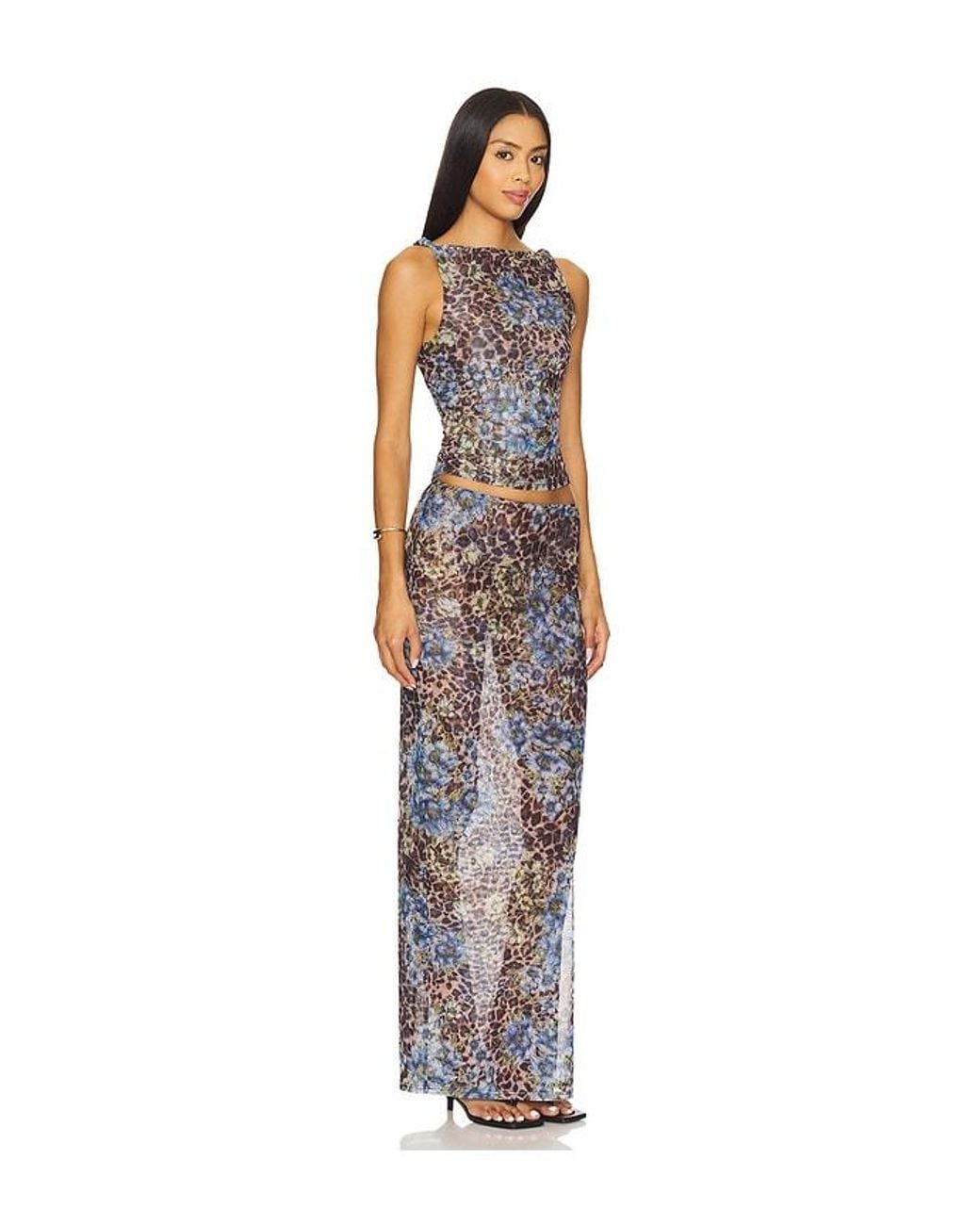 superdown Multicolor Concha Maxi Skirt Set