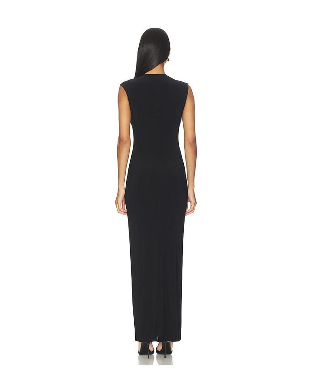 Norma Kamali Black X Lifestyle Sleeveless Long Dress