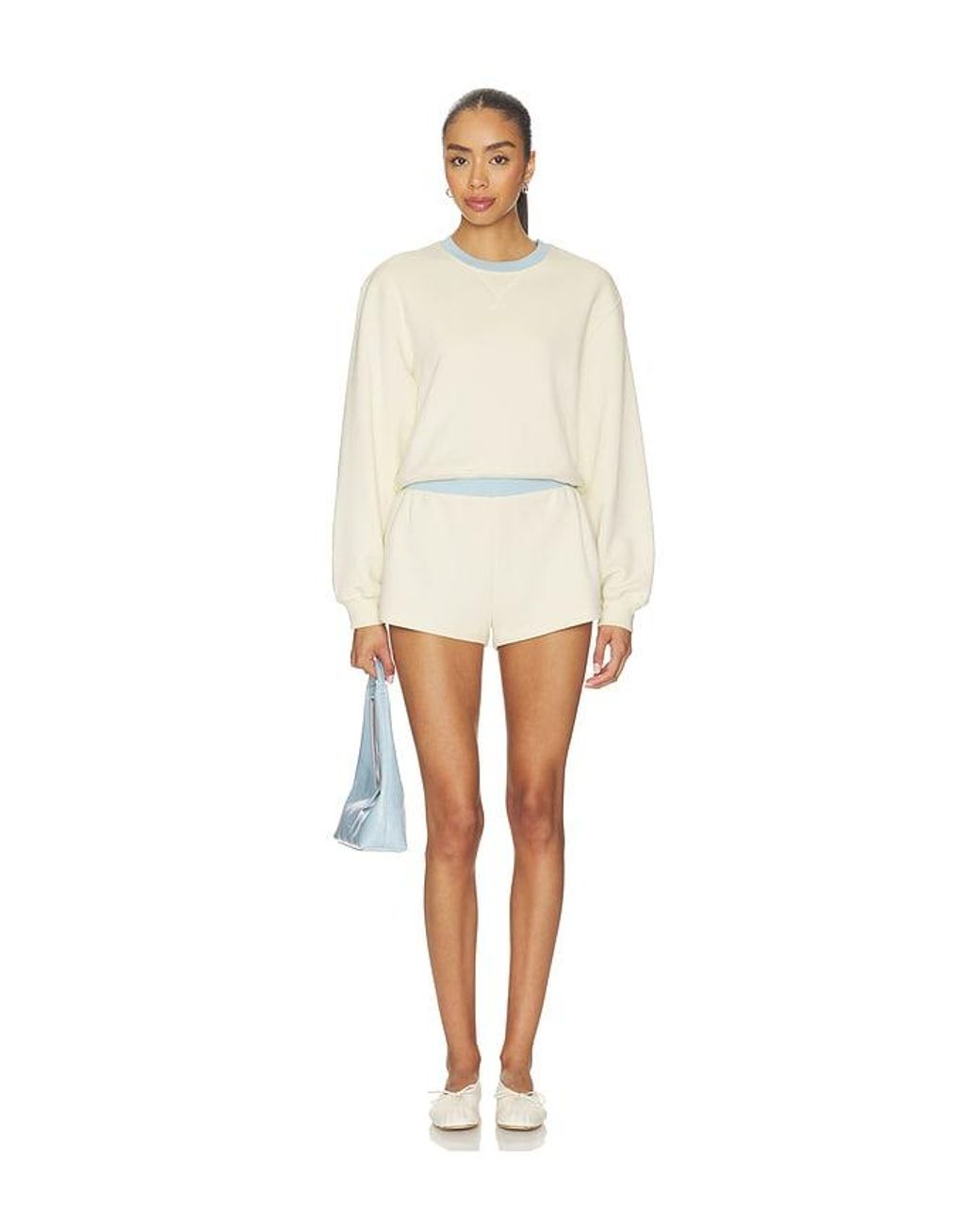 FRAME White X Alexandra Leclerc The Monte Carlo Sweatshort