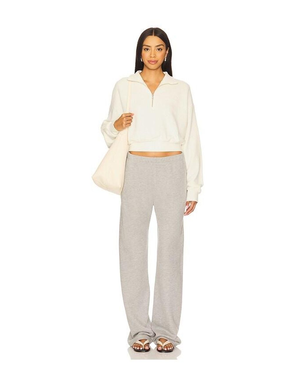 ÉTERNE White Straight Leg Sweatpant