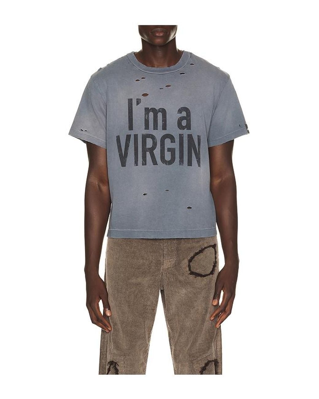 Strike Oil Blue I'M A Virgin Tee for men