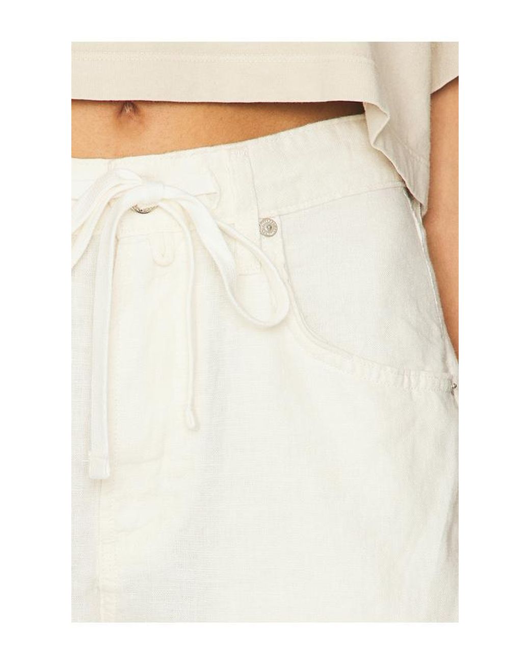 Citizens of Humanity White Brynn Drawstring Short