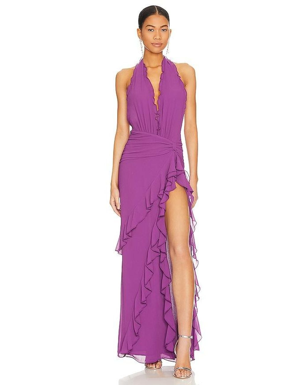 Nbd Purple Celenia Maxi Dress