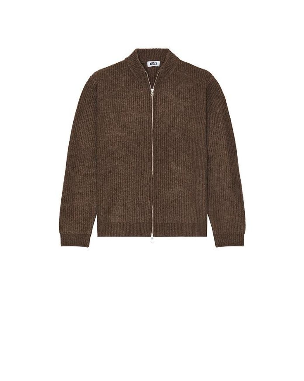 Cárdigan Con Cremallera Liv En Color Marrón Talla (También En M, S) KROST de hombre de color Brown