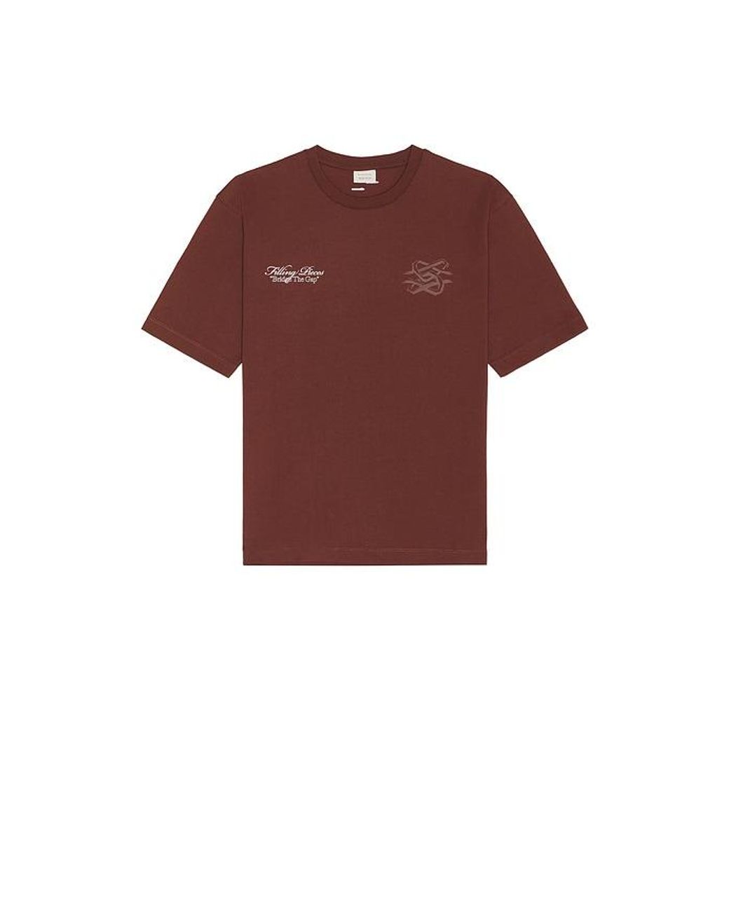 Filling Pieces Red Boxy Bridge The Gap Tee Shirt for men