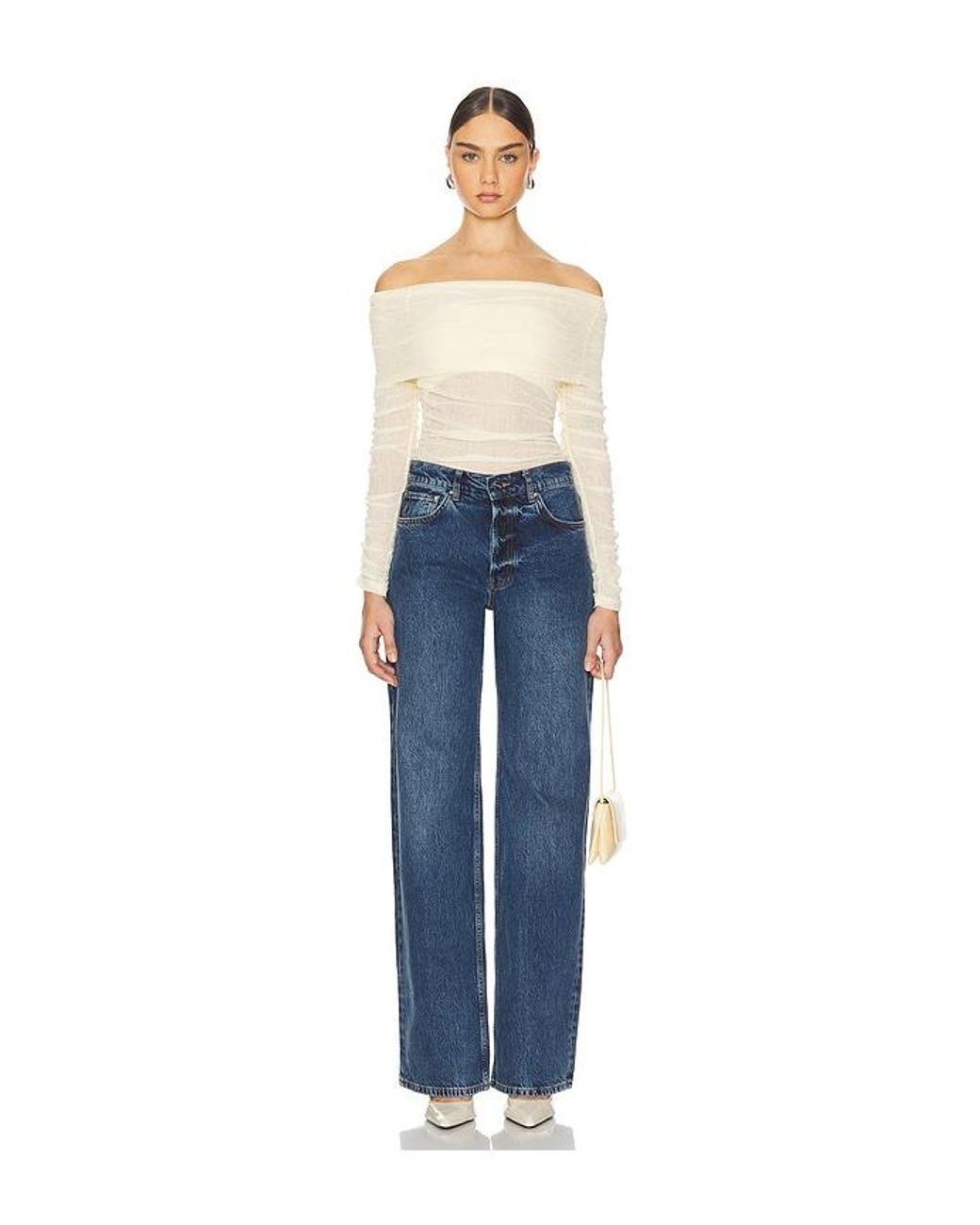 SOVERE Blue Rise Mesh Top