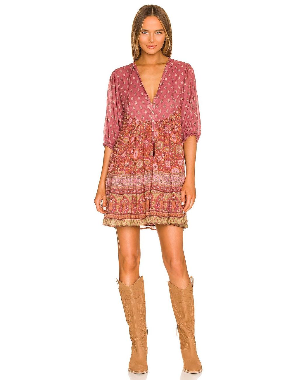 Spell Cotton Utopia Tunic Mini Dress in 