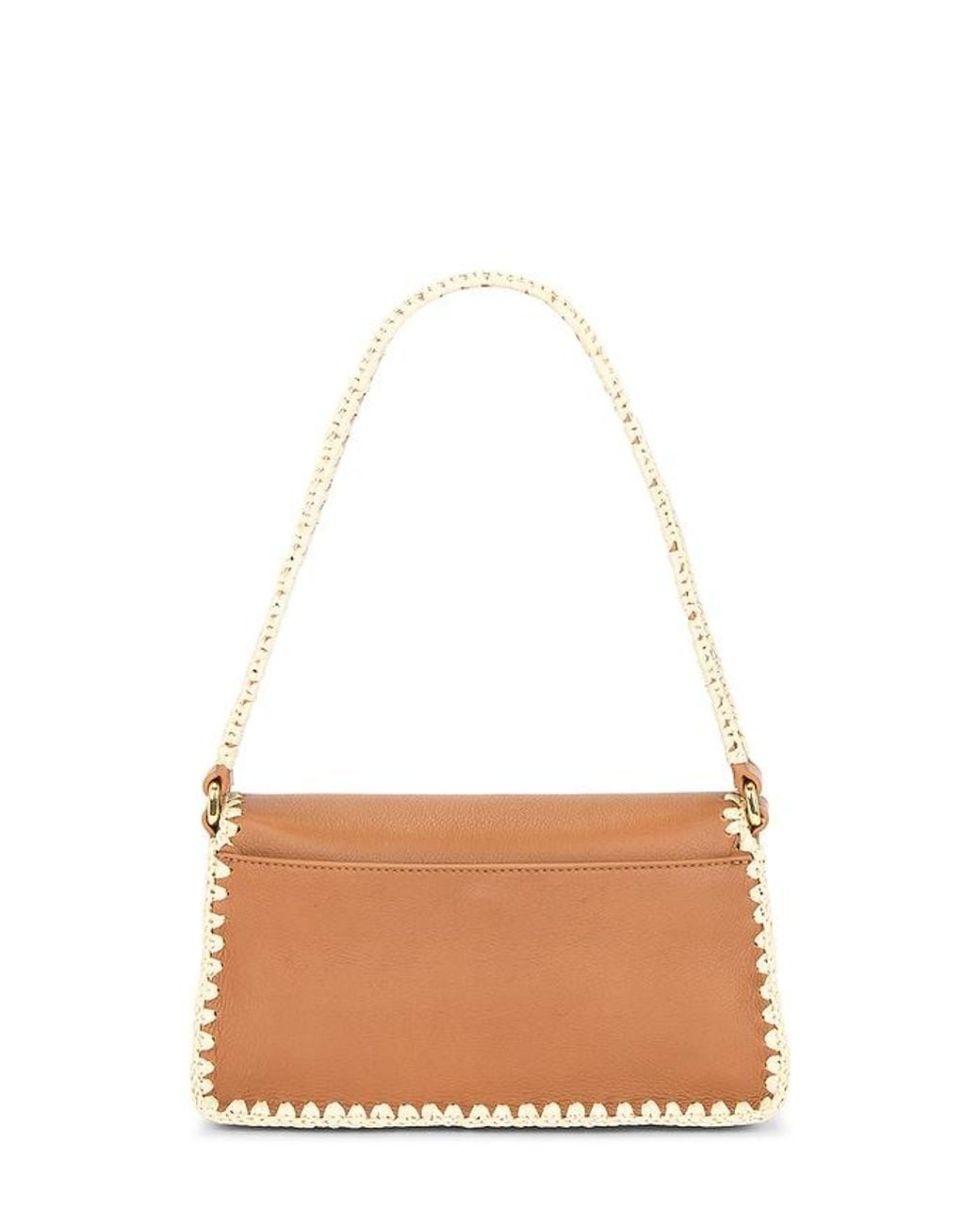Rebecca Minkoff White Berkley Flap Shoulder W/ Raffia