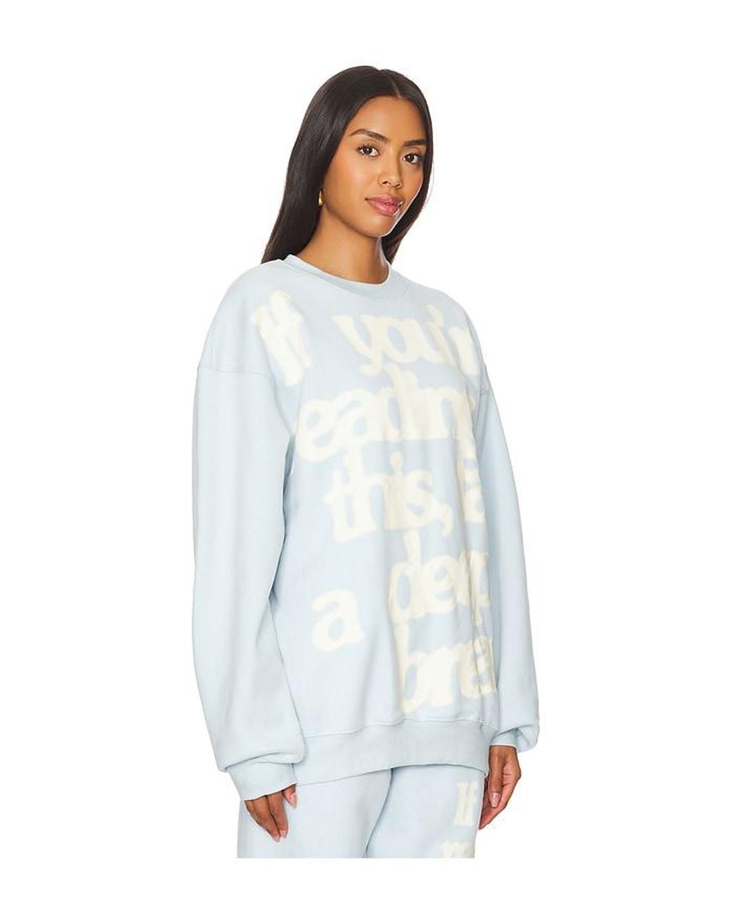 The Mayfair Group Take A Deep Breath Crewneck in White Lyst UK