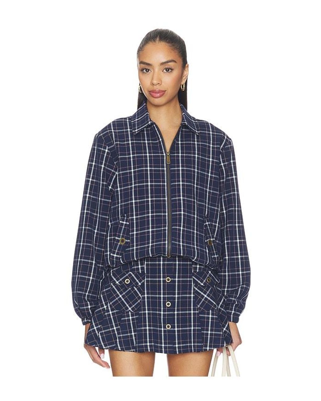 The Upside Blue Valencia Lexi Collared Jacket