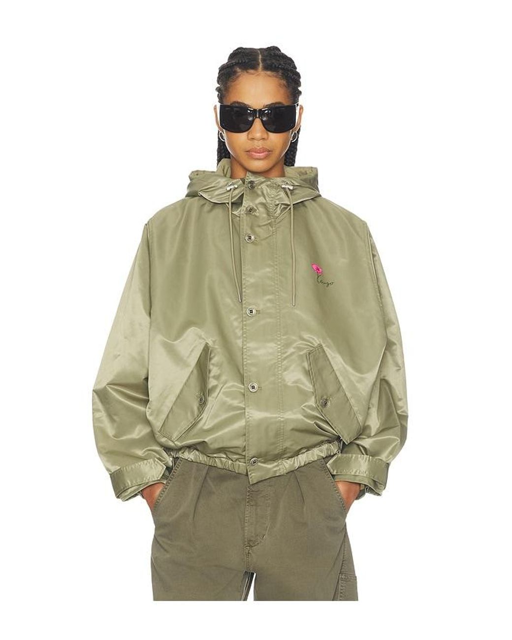 KENZO Green Tulip Windbreaker