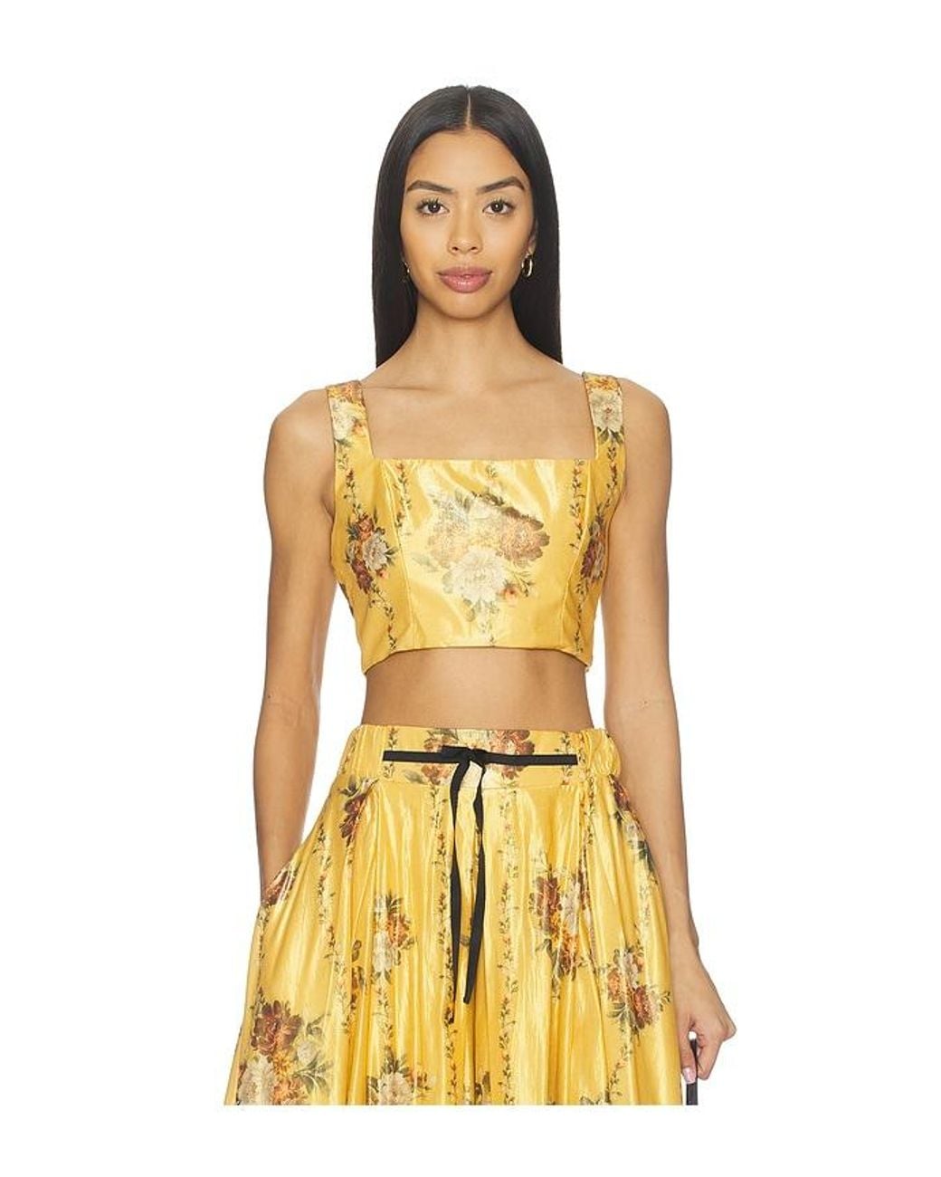 Agua Bendita Yellow Amanda Top