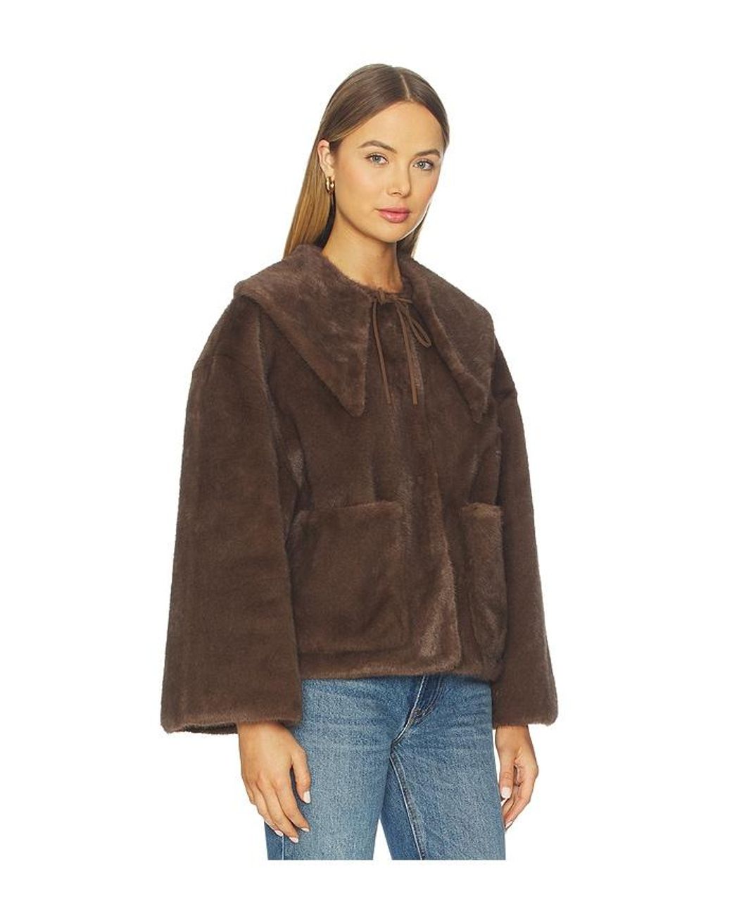 By Malene Birger Brown Jacquie Fake Fur Jacket