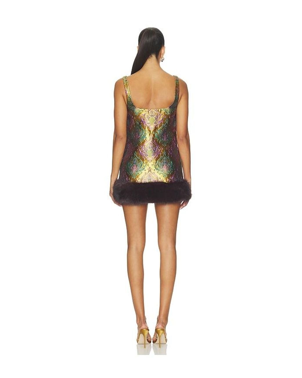 retroféte Black Sulvie Brocade Dress