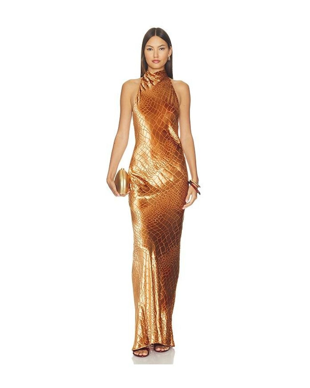 The Sei Multicolor Halter Bias Gown