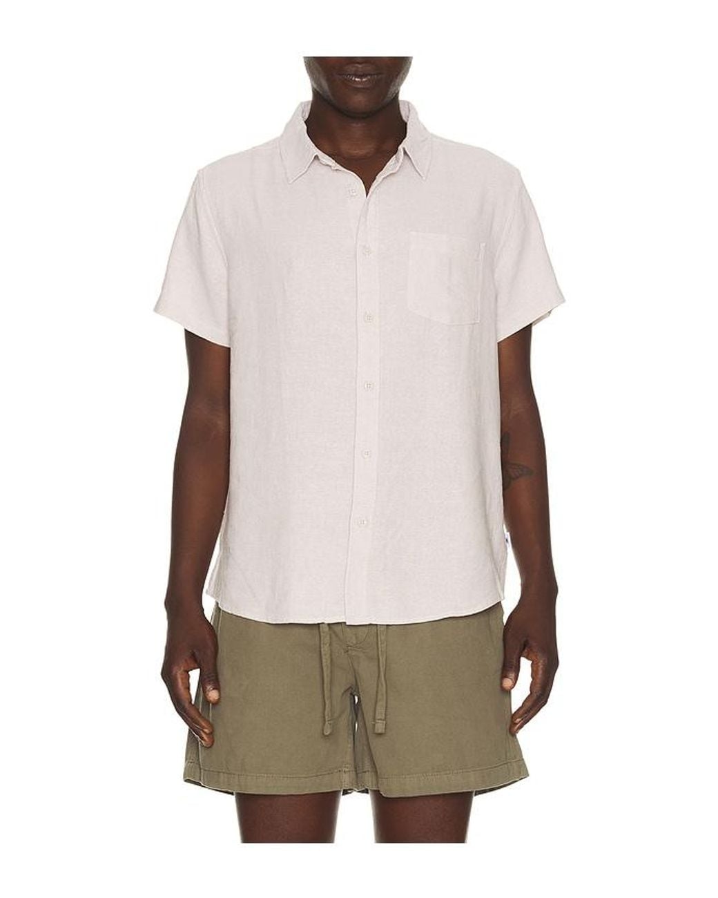 Vintage Summer Multicolor Linen Button Down Shirt for men