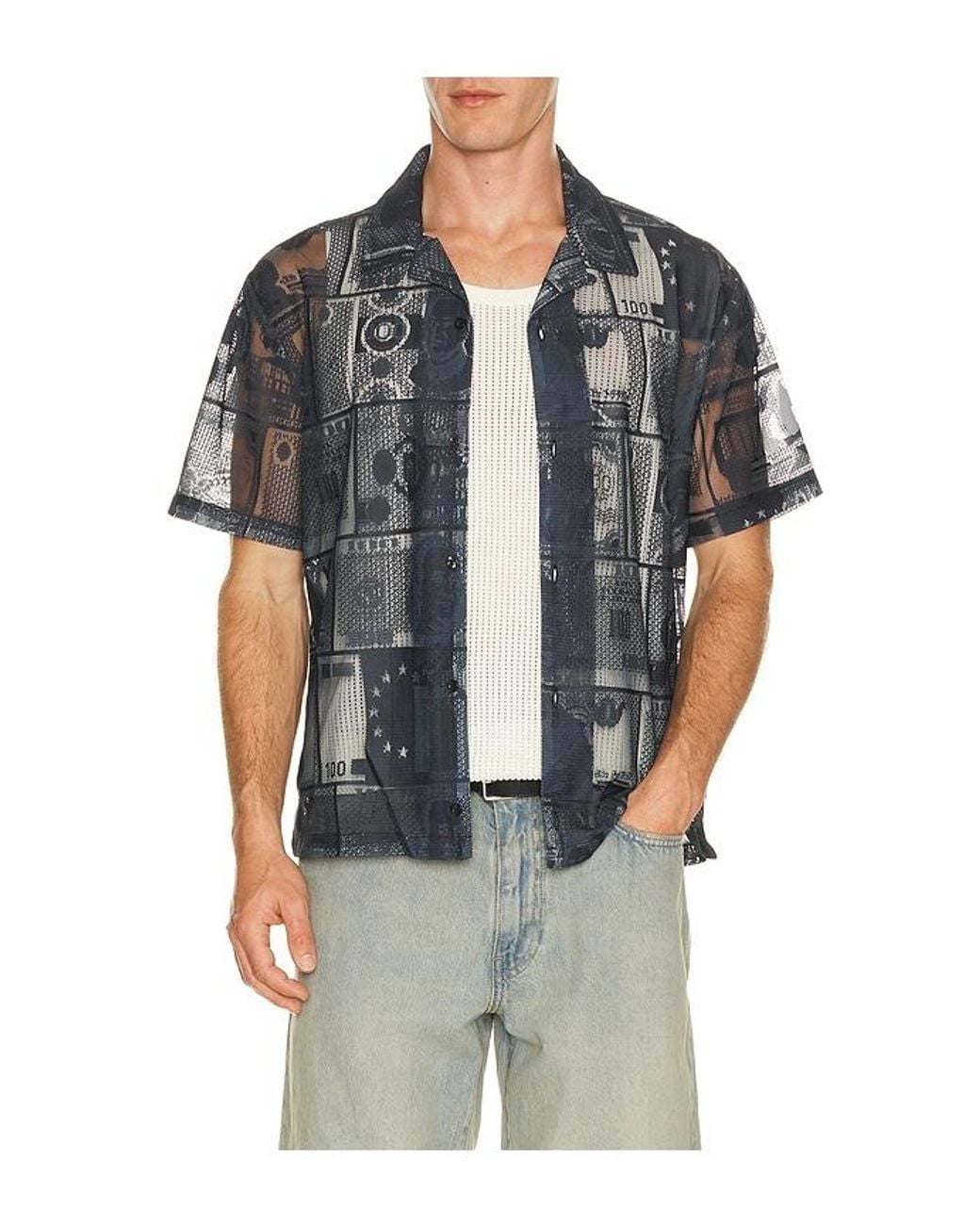 Huf Black Global Currency Lace Shirt for men