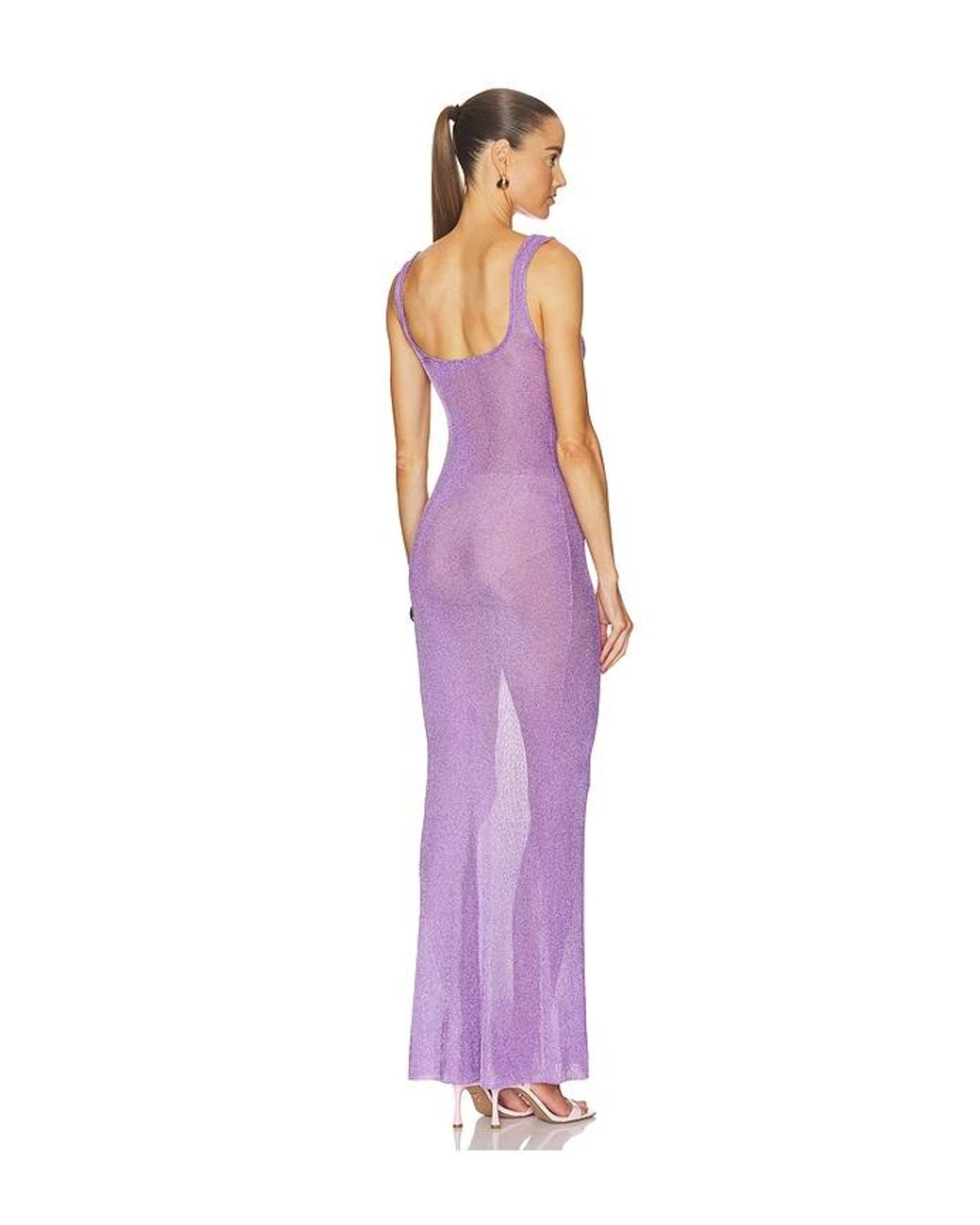 SER.O.YA Purple Martina Metallic Knit Dress