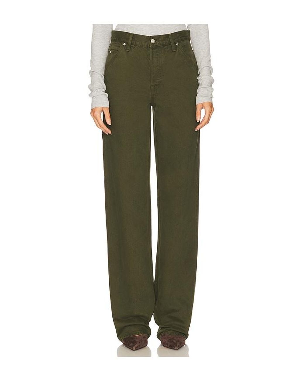 GRLFRND Green Bella Low Rise Boyfriend Utility