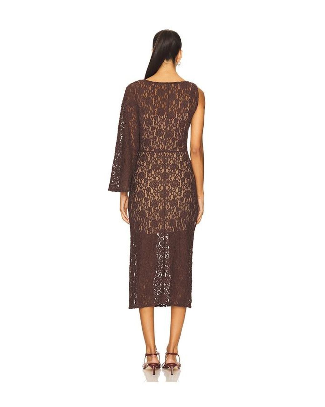 L'academie Brown Ayden Midi Dress