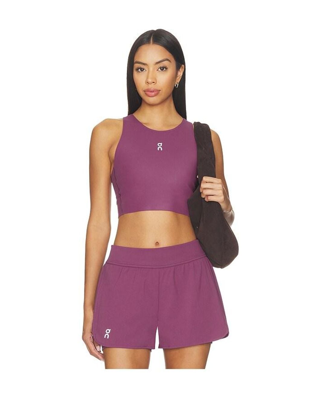 On Shoes Purple Court Crop Top