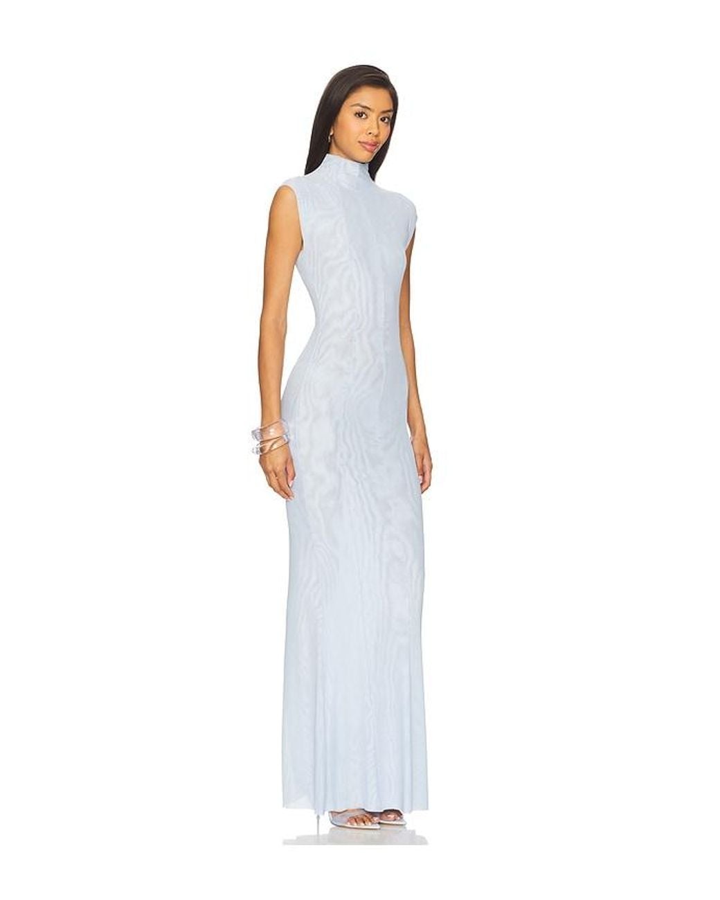 SER.O.YA White Laissa Mesh Maxi Dress
